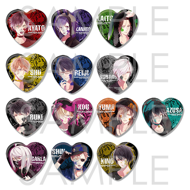 10％OFF】 DIABOLIK LOVERS ディアラバ キノ 5周年 ハート 缶バッジ 