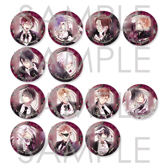 人気 受注生産】DIABOLIK LOVERS【ドS執事▽秘密の吸愛メッセージ入り ピンズ・ピンバッジ・缶バッジ