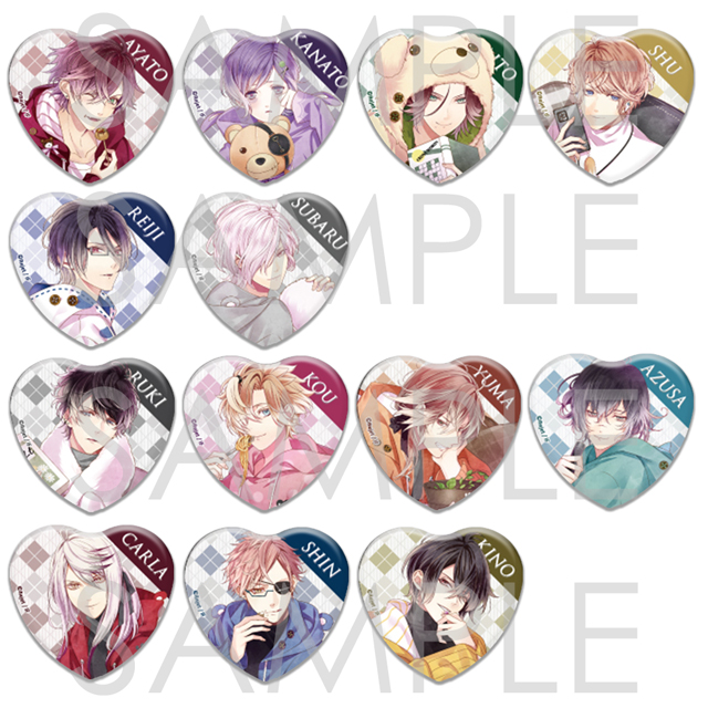 DIABOLIK LOVERS LUV∞LUV PILLOW TIME ラメハート缶バッジ | 乙女向け 