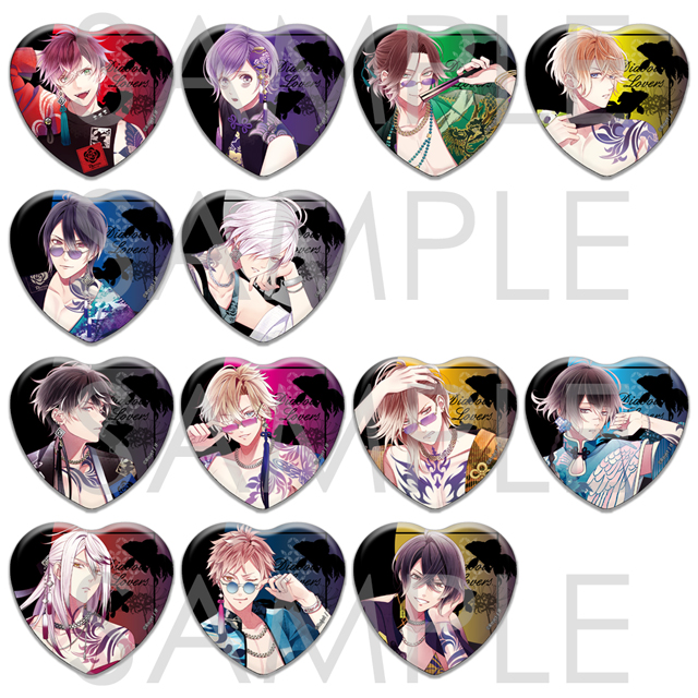 【10%OFF_Rejet BLACK FRIDAY SALE】DIABOLIK LOVERS 不夜城VILLANS ラメハート缶バッジ