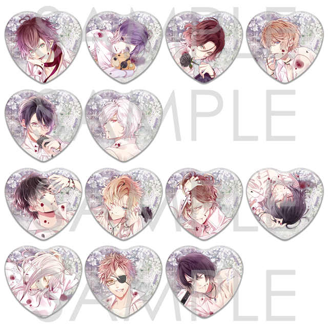 DIABOLIK LOVERS Sleeping Beauty Blood ラメハート缶バッジ