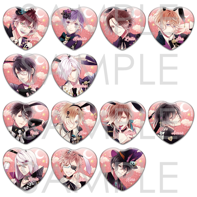 DIABOLIK LOVERS Luna Lapin ラメハート缶バッジ