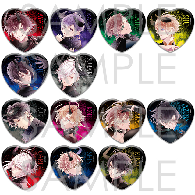 DIABOLIK LOVERS BLOOD HORN ラメハート缶バッジ