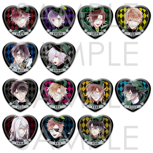 DIABOLIK LOVERS Vampire hotel ラメハート缶バッジ