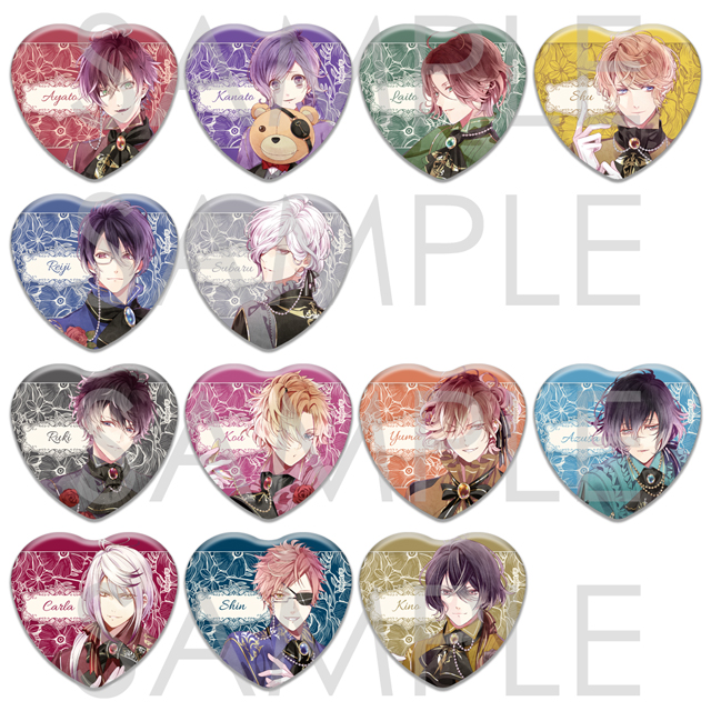 DIABOLIK LOVERS 吸愛執事 ラメハート缶バッジ