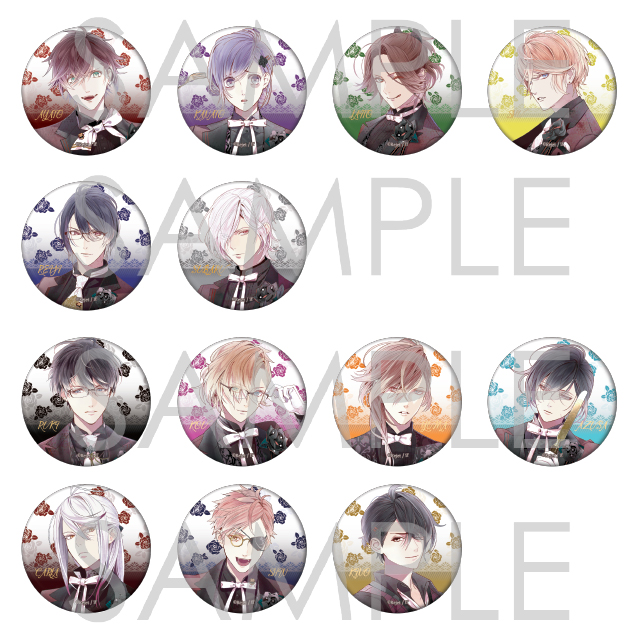 【受注生産】DIABOLIK LOVERS THE ROSES' PLEASURE シャイニングブラックホロ缶バッジ