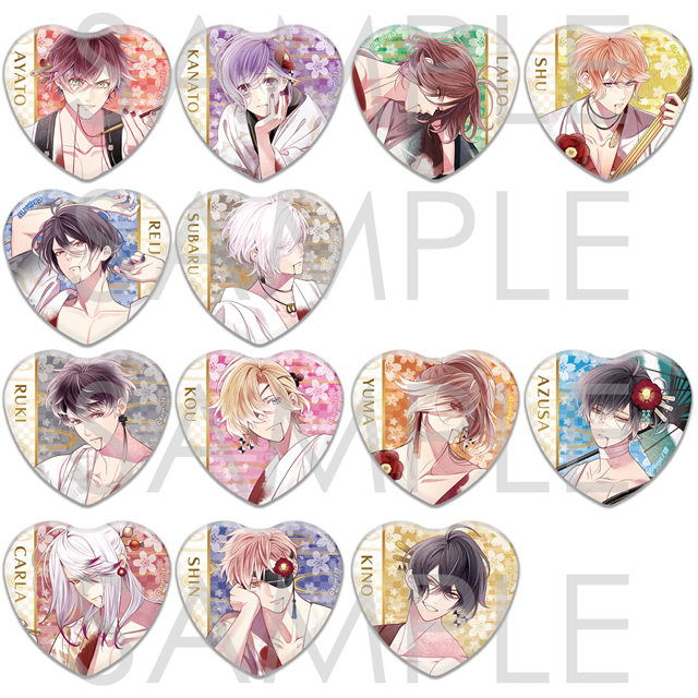 DIABOLIK LOVERS 月花魁 ラメハート缶バッジ | 乙女向け通販 DIABOLIK LOVERS 月花魁 ラメハート缶バッジ | 乙女向け通販