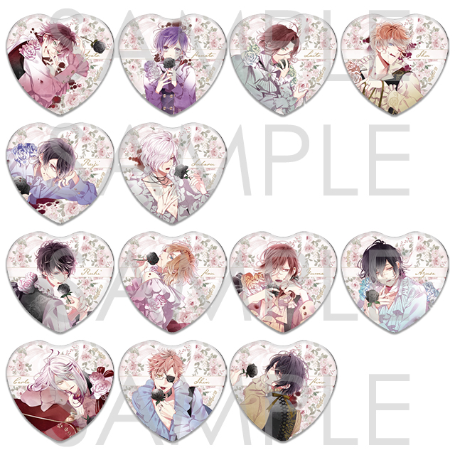 DIABOLIK LOVERS My▼First▼Night ラメハート缶バッジ
