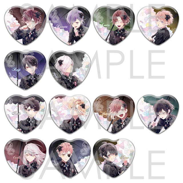 缶バッジ バラ希望はコメントへ DIABOLIK LOVERS MILLENNIUM PARASOL ラメハート缶バッジ | 乙女向け
