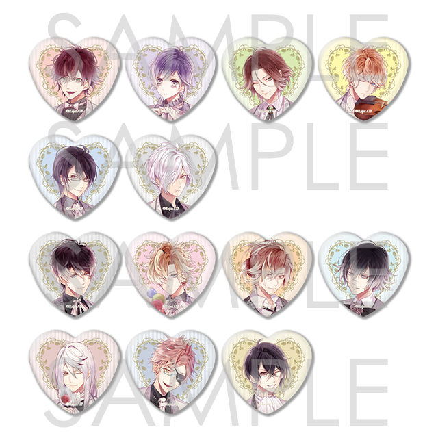 DIABOLIK LOVERS Bloody Rose Party～Promise of Love～ ラメハート缶バッジ