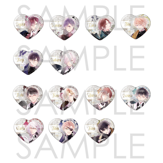 DIABOLIK LOVERS Dark Night Priest ラメハート缶バッジ | 乙女向け