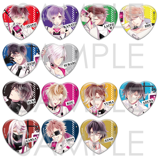 DIABOLIK LOVERS VAMPIRE Lab. ラメハート缶バッジ